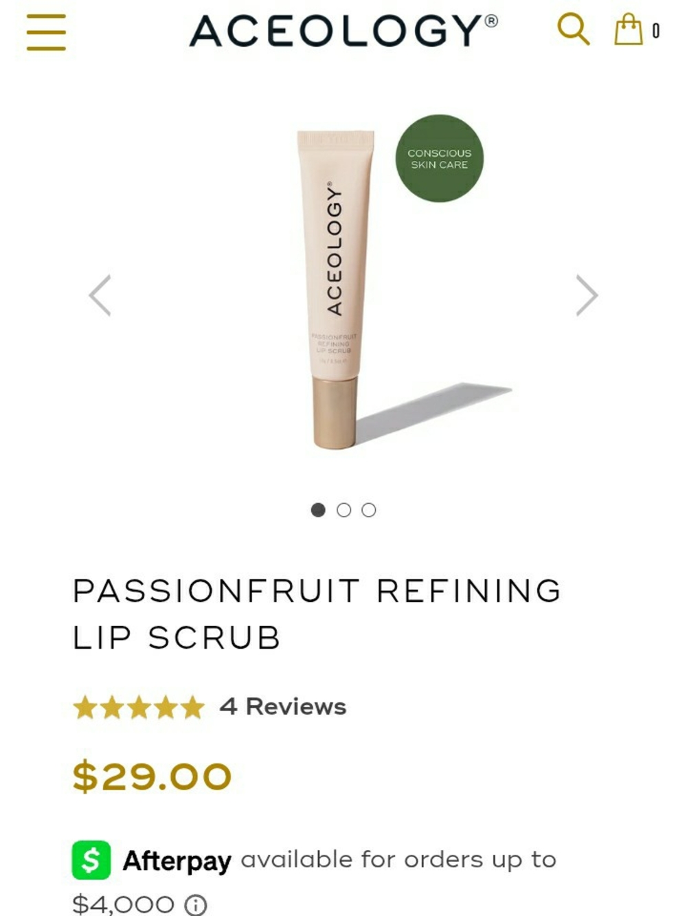 Aceology Passionfruit Refining Lip Scrub
